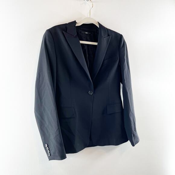 BOSS Hugo Boss Peak Lapel Single Breasted Blazer & Trouser Pant Sets Black 2 - Picture 6 of 14